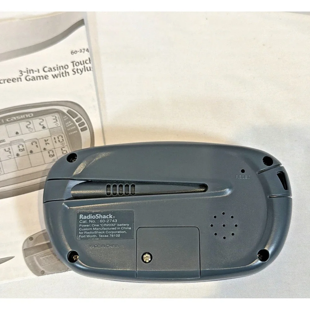 Vintage Radio Shack‎ Pocket Casino Poker Blackjack Solitaire Slots 60-2743 Game